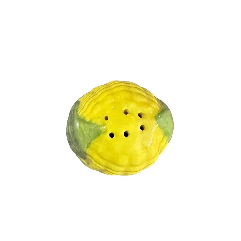Vintage Yellow‎ Corn on the Cob Salt & Pepper Shaker Set with Plate 1978